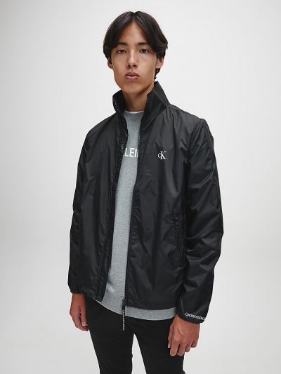 Calvin Klein Ruhák HU448241 | Calvin Klein Nylon Zip Up Férfi Dzseki Fekete